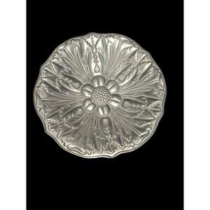 Vintage Wilton Armetale Acanthus Pewter Small Flower Bowl Candy Nut Dish 8”